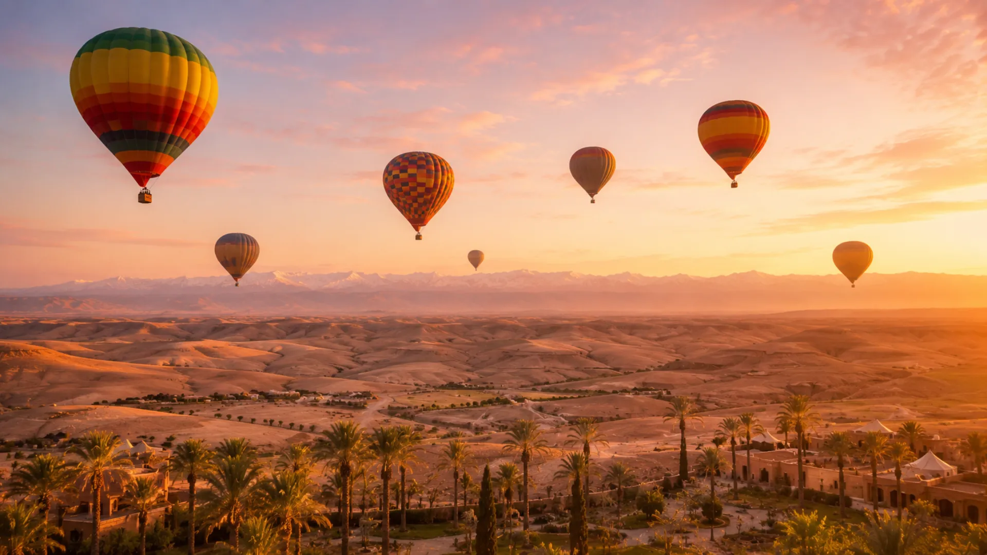 Activités à Marrakech — montgolfière à l'aube sur l'Atlas, désert Agafay, hammam VIP — expériences privées All To Marrakech
